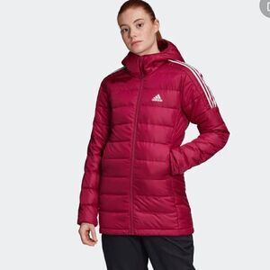 Adidas women's Essentials Light  Down Hooded Parka